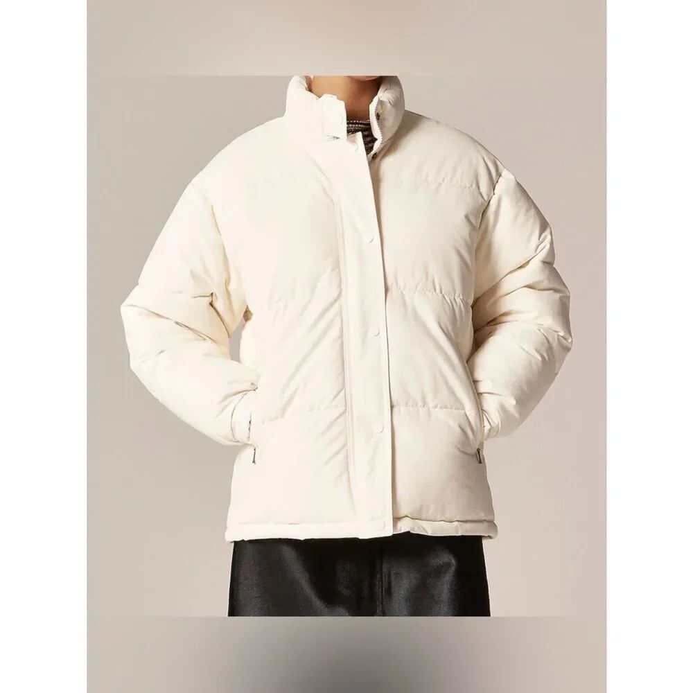 J.Crew Signature  ivory puffer jacket NWT Size XXS
